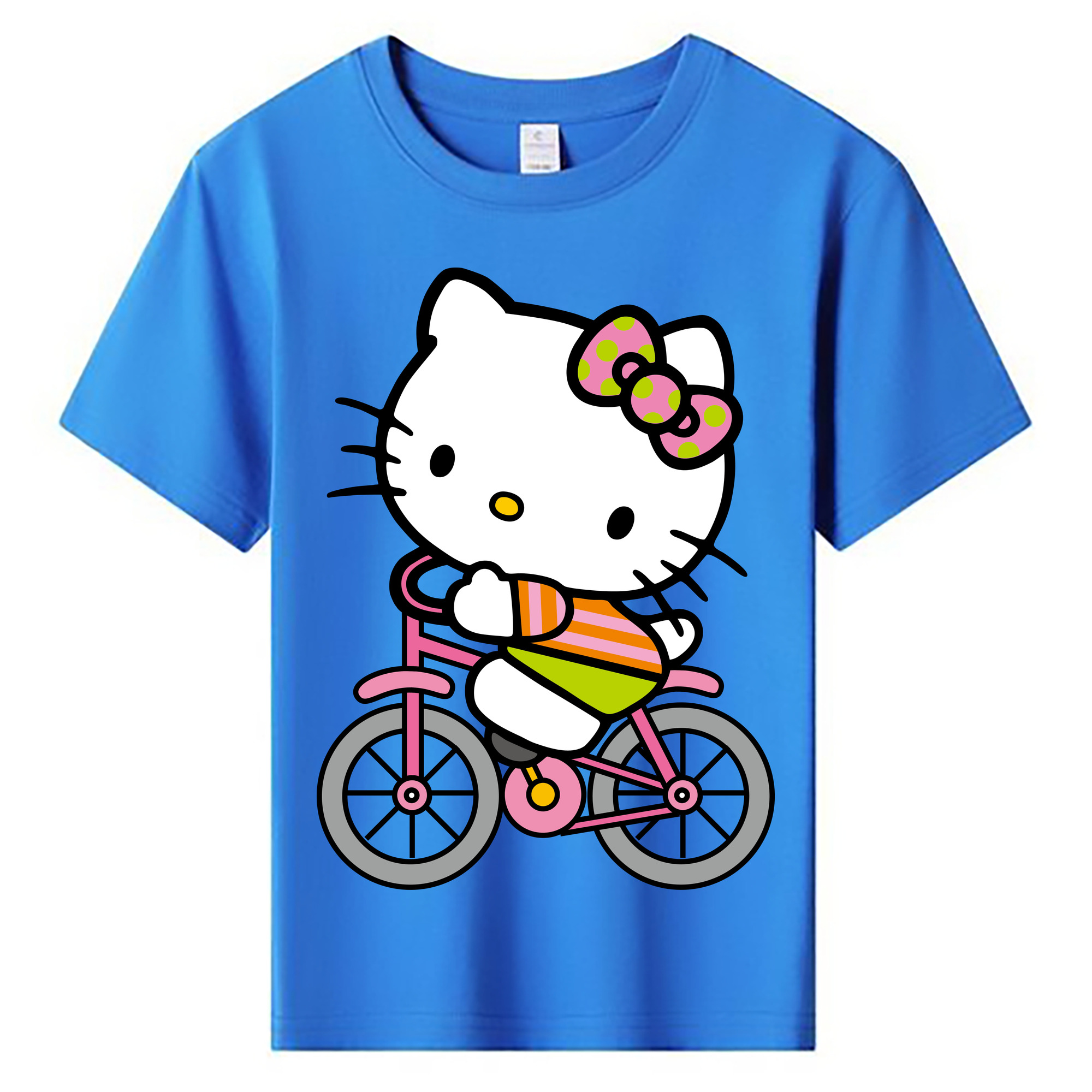 （画像用） Hello Kitty ハローキティ 綿100％キッズTシャツ（フロントプリント）